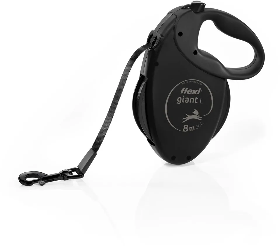 FLEXI Giant Tape Black Edition - automatic dog leash - 8 m