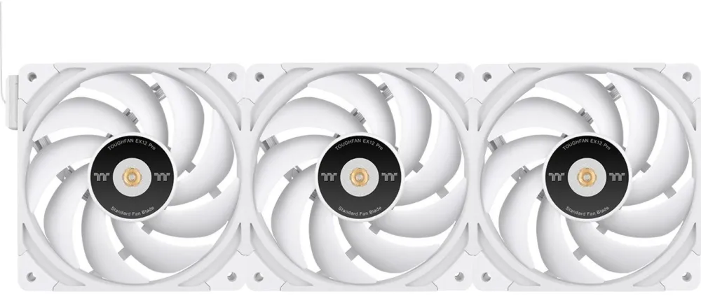 Set 3 ventilatoare carcasa Thermaltake TOUGHFAN EX12 Pro White Swappable Edition CL-F171-PL12WT-A 120 mm