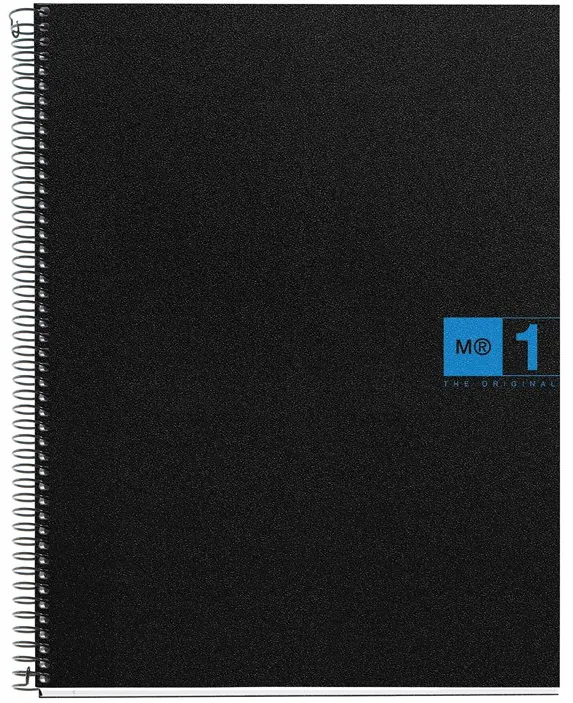 Caiet cu spira Miquelrius Originals, A5, matematica, 80 file, negru-bleu