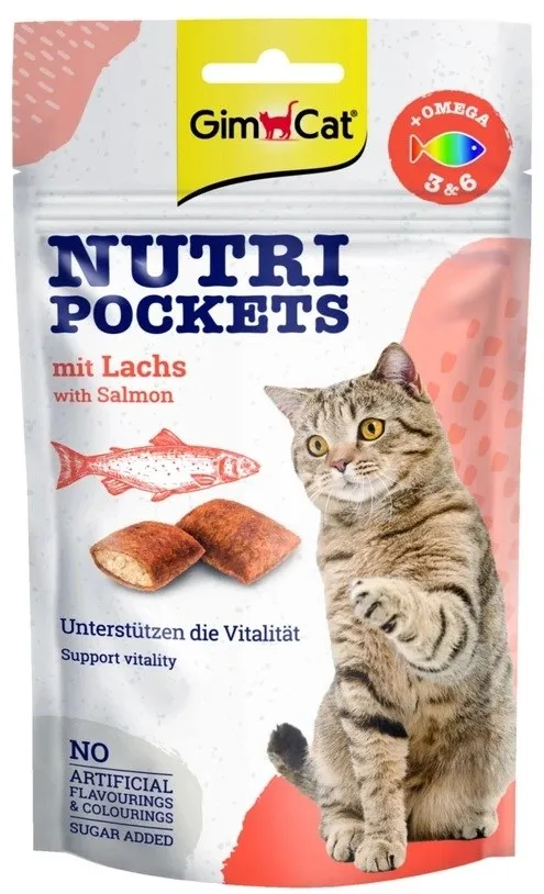 GIMCAT Nutri pockets Salmon - cat treats - 60g