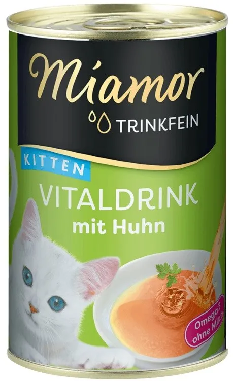 MIAMOR Trinkfein Kitten Vitaldrink with chicken - cat treats - 135ml