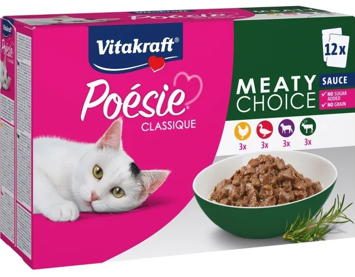 VITAKRAFT Poésie Classique Meaty choice - wet cat food - 12 x 85g
