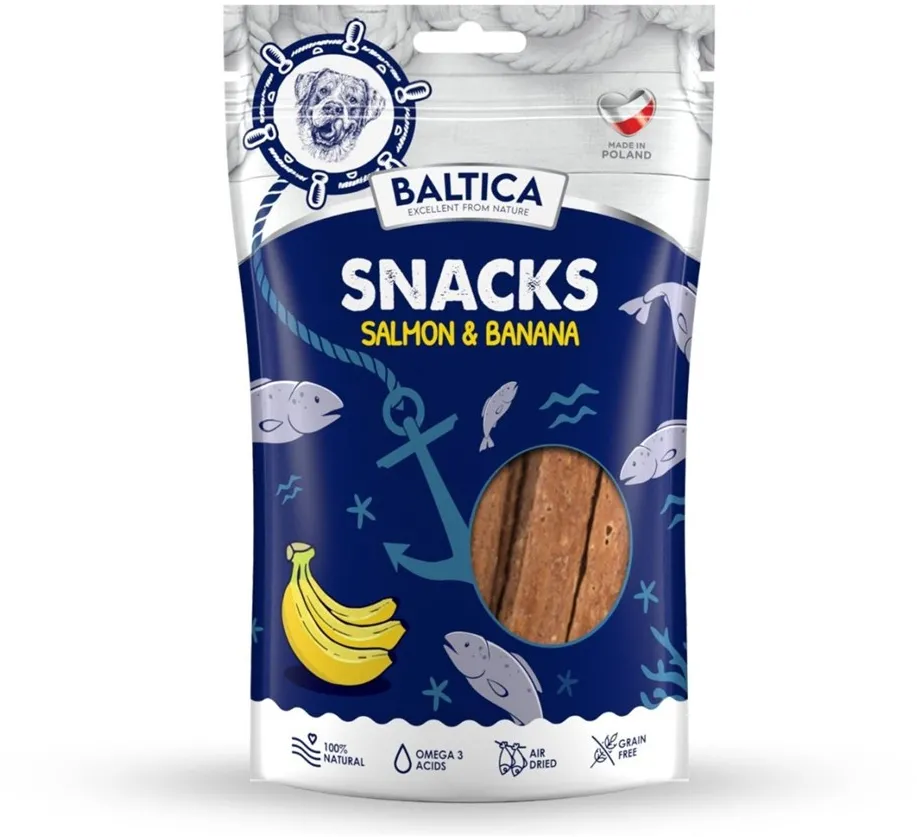 BALTICA Snacks Salmon with bananas - dog treat - 80g