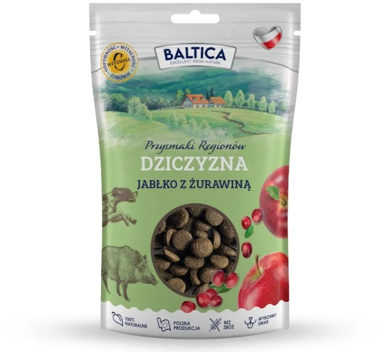 BALTICA Przysmaki regionów Venison with apple - dog treat - 100g