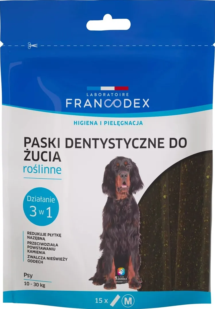 FRANCODEX Dental Strips M - dog treat - 15