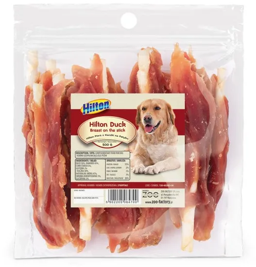 HILTON Duck Breast on the stick - dog chew - 500g