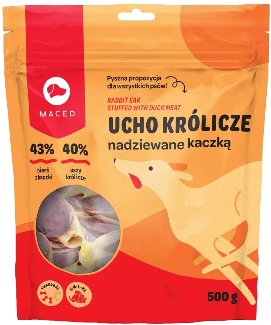 MACED Duck with rabbit ear - dog chew - 500g