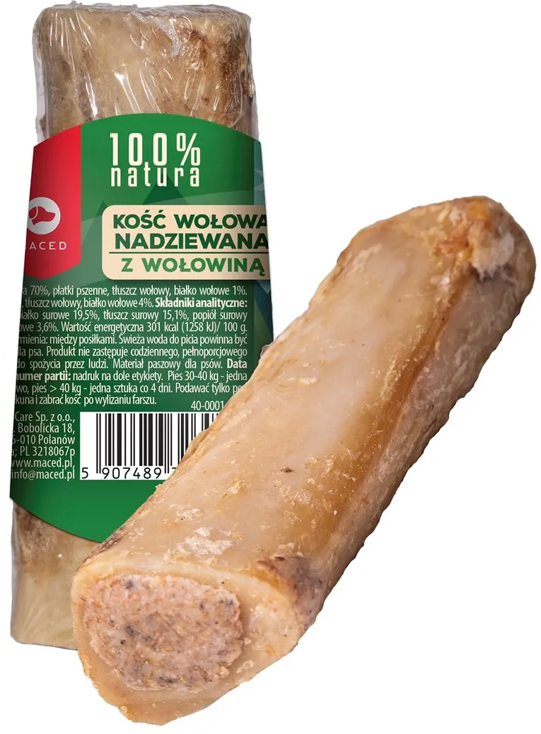 MACED Bone stuffed with beef - chew for dog - 150g