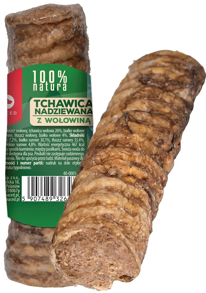 MACED Trachea stuffed with beef - chew for dog - 120g
