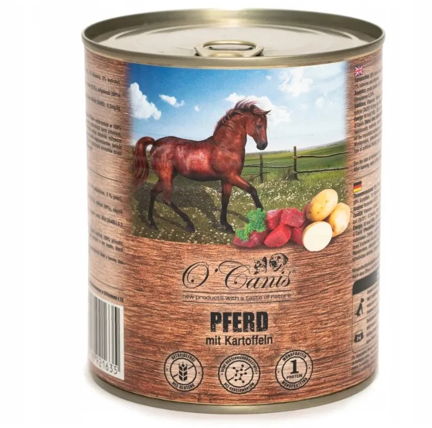 O'CANIS Horse meat with potatoes - wet dog food - 800g