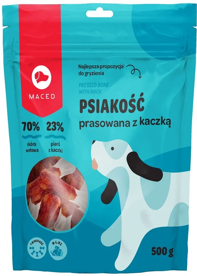 MACED Pressed bone with duck - dog chew - 500g