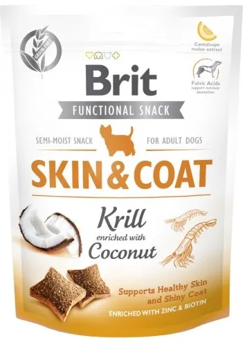 BRIT Functional Snack Skin&Coat Krill - Dog treat - 150g