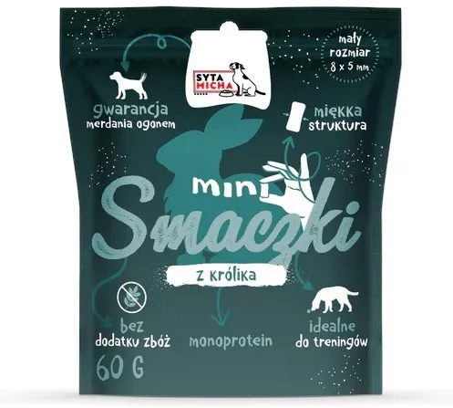 Recompensa pentru caini SYTA MICHA Mini cu iepure 60 g
