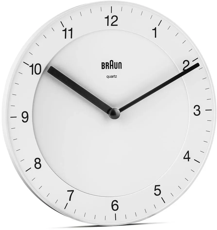 Braun BC 06 W Quartz wall clock analog white