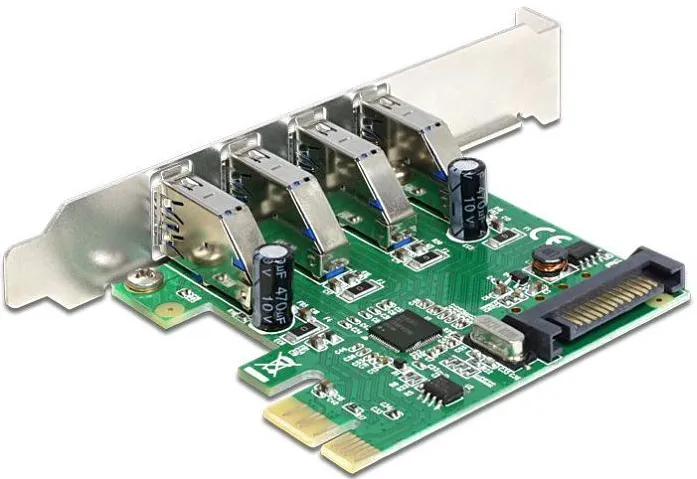DELOCK PCI Expr Card 4x USB3.0 ext +LowProfile