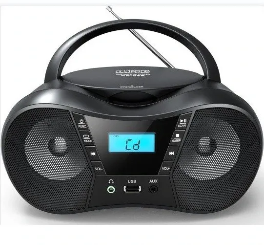 Eltra Radio CD-MP3 Eltra cu Bluetooth, USB, negru, portabil