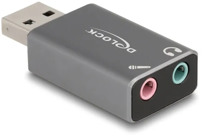 DELOCK Externe USB Soundkarte mit 2 x 3,5 mm Klinkenbuchse