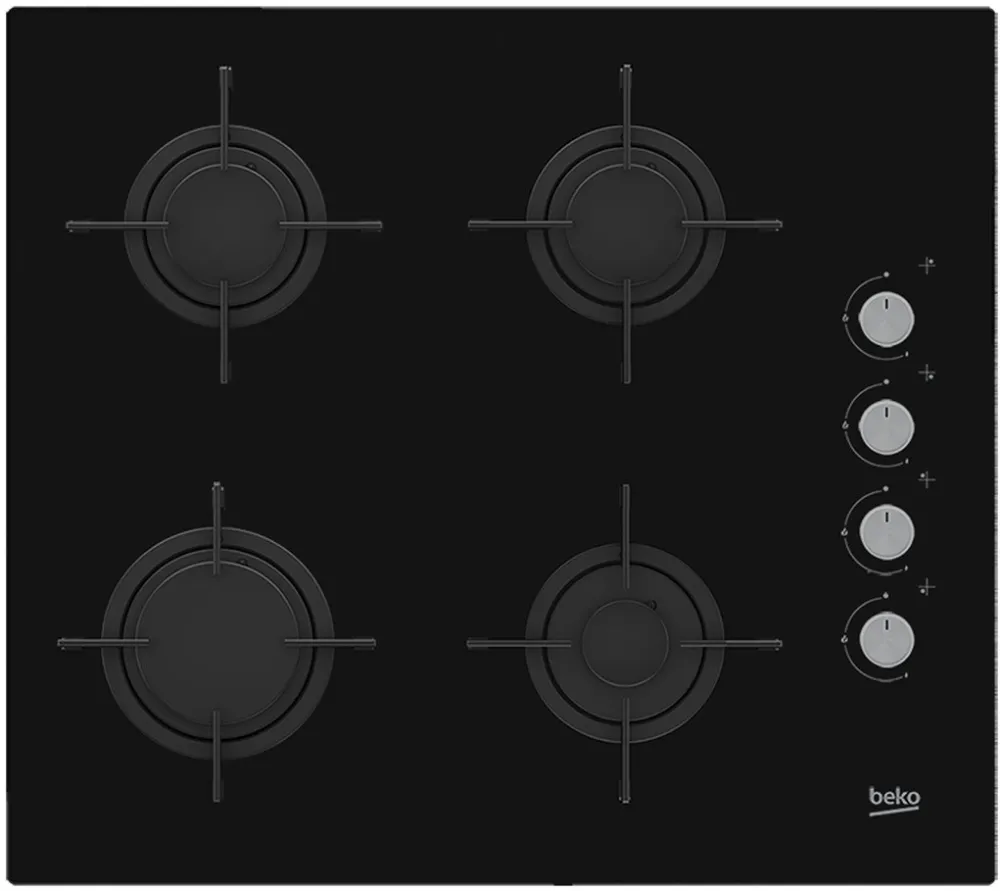 Beko HILG64120S hob Black Built-in 60 cm Gas 4 zone(s)