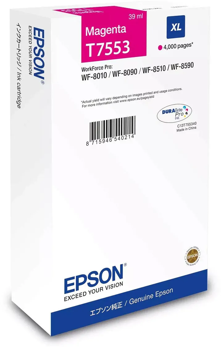 Epson Ink C13T75534N / T7553 XL Magenta