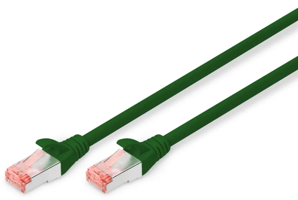 DIGITUS Patchkabel Cat6 S/FTP 2xRJ45 3.0m grün Hebelschutz