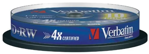 Verbatim DVD+RW 4X spindle 10