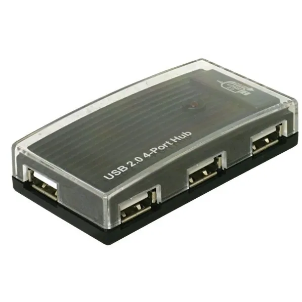 DELOCK USB-HUB 4-Port USB, schwarz, mit NT extern