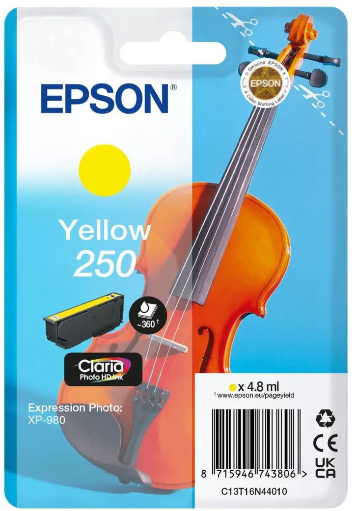 Epson Ink C13T16N44010 / 250 Yellow