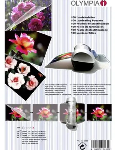 Olympia Laminierfolien-Set 80 Mic 100 Stück transp.