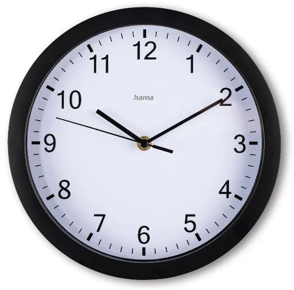 elba wall clock 25cm black