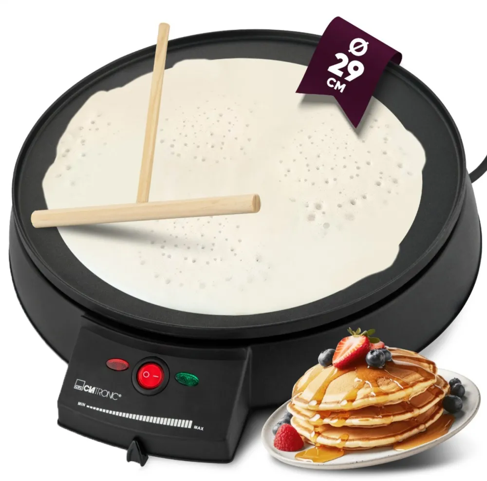Clatronic crepe maker CM 3372 black, ? 29cm, 900 watts
