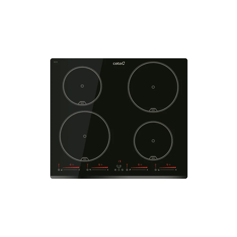 Cata INSB 6430 BK Hob, Induction, Width 59cm, 4 cooking zones, Touch control, Black