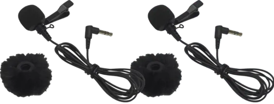 Hollyland Omnidirectional Lavalier Microphone (Black 2-Pack) for Lark Max 2