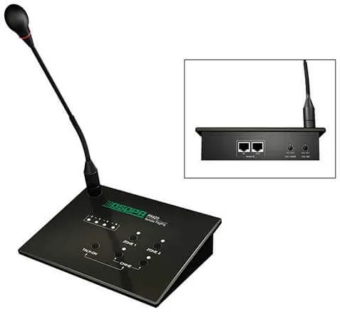 Microfon 2 zone cu Remote Paging DSPPA RM20 pentru MP200U, 300U, 600U, 1000U