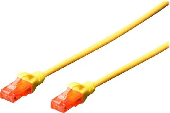 DIGITUS CAT 6 U-UTP Patch Cord, Cu, LSZH AWG 26/7, 2 m, Yellow