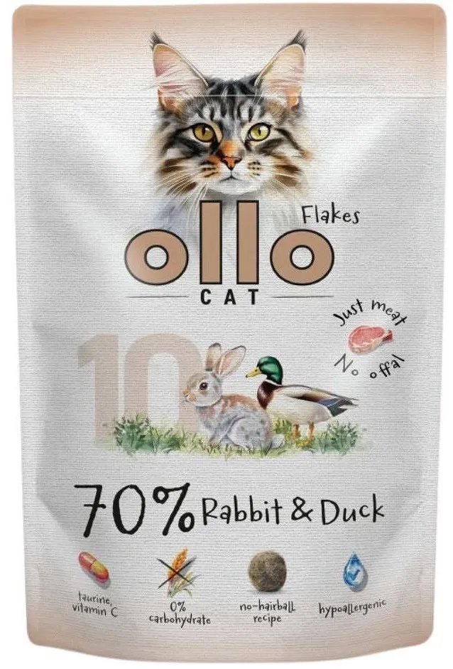 OLLO Cat No. 10 Rabbit and duck - wet cat food - 85g