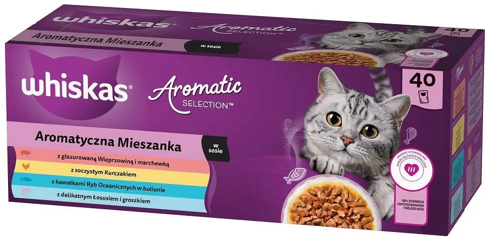 WHISKAS Aromatic selection Mix - wet cat food - 40x85g
