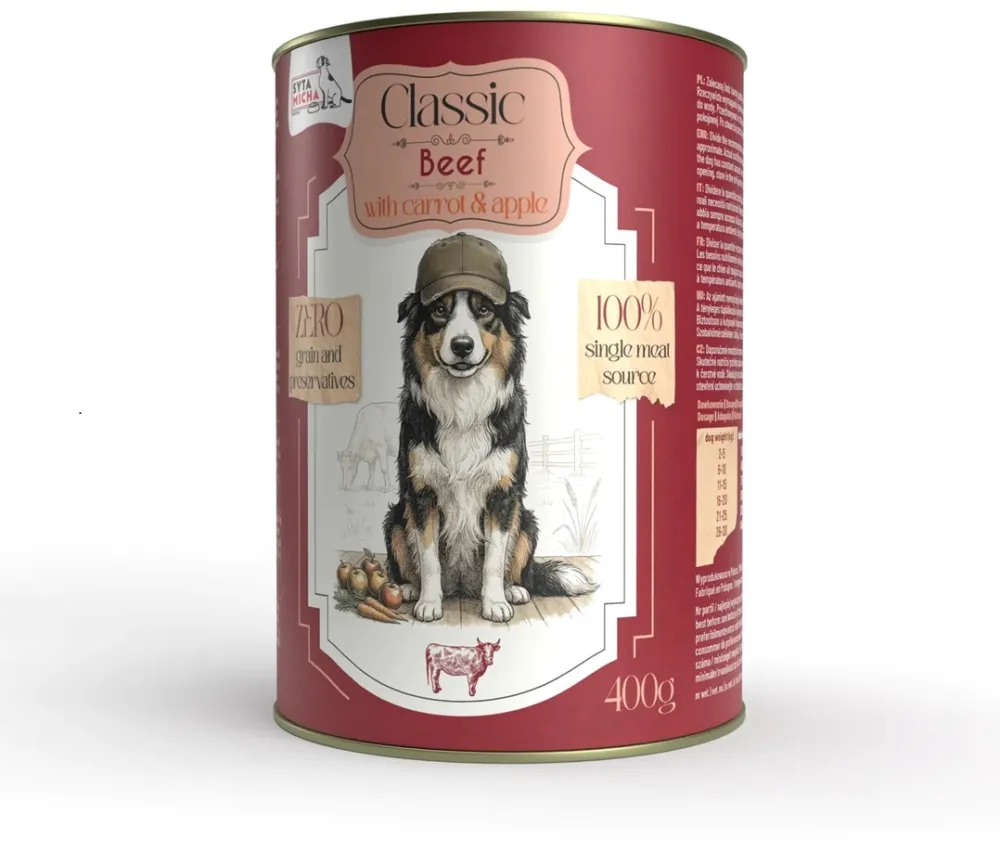 SYTA MICHA Classic Beef with carrot - wet dog food - 400g
