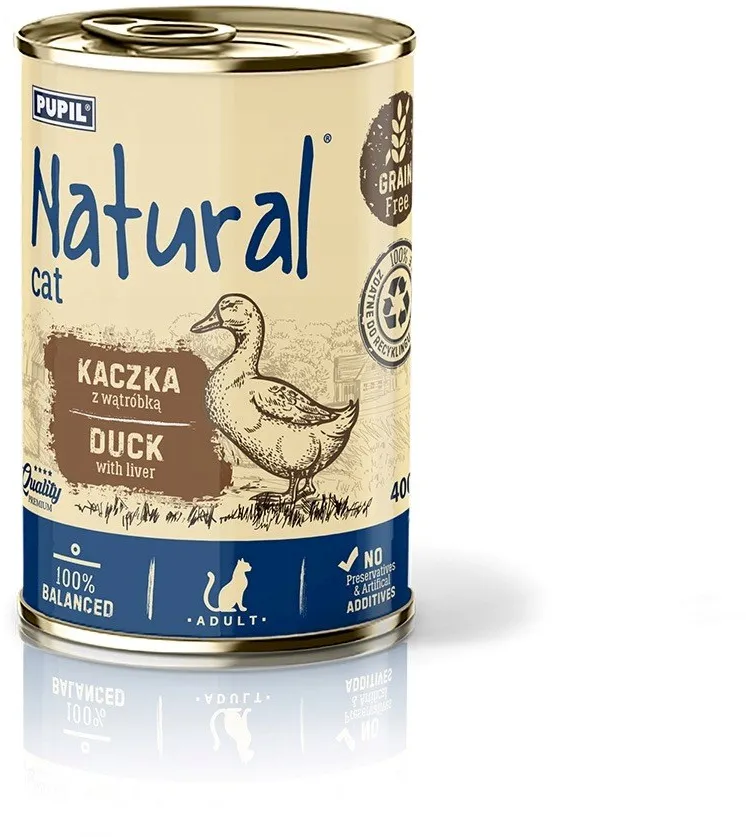 NATURAL Duck with liver - wet cat food - 400g
