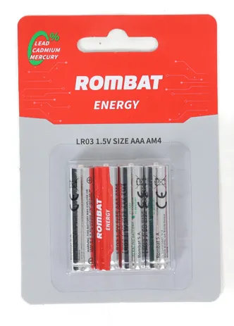 BATERII ROMBAT AAA LR03 12 BLISTEREx4BUC
