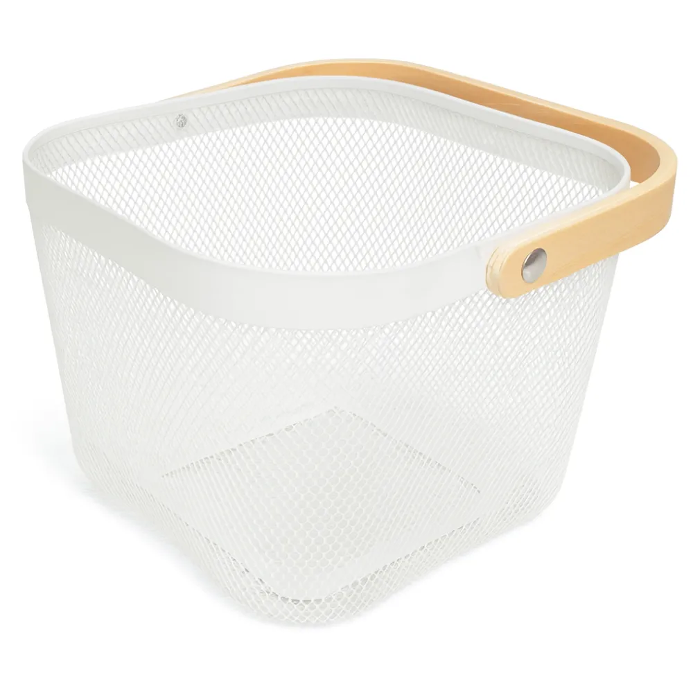 Cos cu maner Risa alb