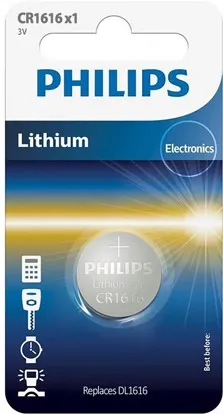 BATERIE LITHIUM CR1616 BLISTER 1 BUC PHILIPS