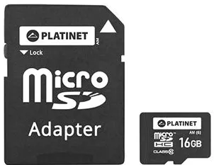 MICRO SD CARD 16GB CLS 10 CU ADAPTOR PLATINET