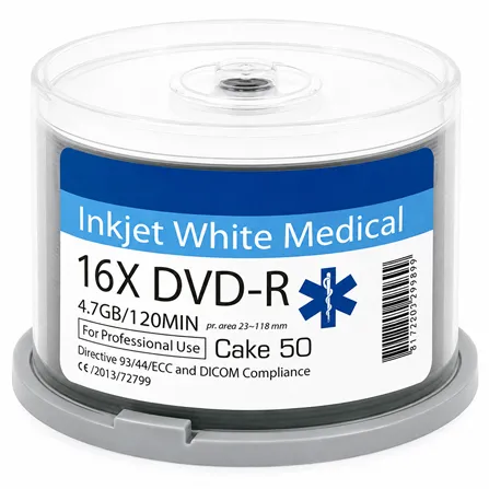 DVD-R 4.7GB 16X PRINTABIL MEDICAL SET 50 BUC TRAXDATA