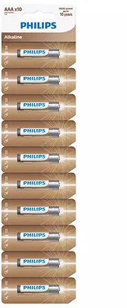 BATERIE ENTRY ALKALINE AAA LR03 BLISTER 10 BUC PHILIPS