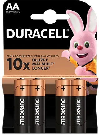 BATERIE ALCALINA DURACELL LR06 BLISTER 4 BUC