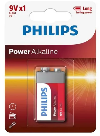 BATERIE POWER ALKALINE 9V BLISTER 1 BUC PHILIPS