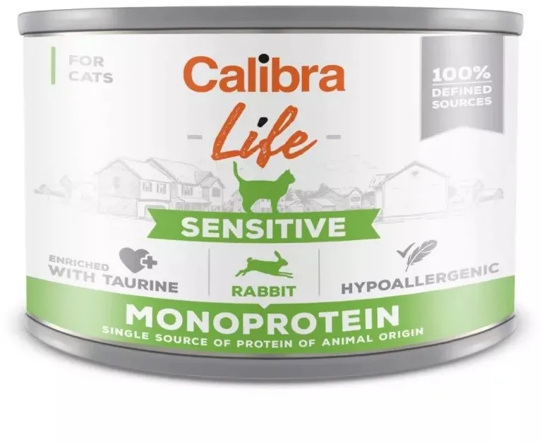 CALIBRA Cat Life Sensitive Rabbit - wet cat food - 200g