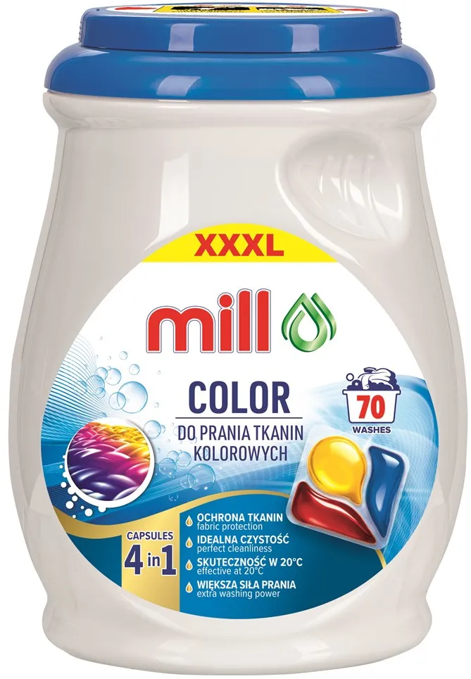 MILL PROFESSIONAL 3-chamber colour wash capsules 70 pcs.