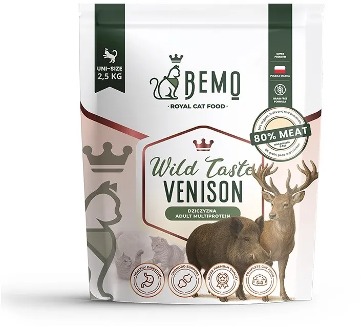 BEMO Cat Wild Taste Venison - dry cat food - 2,5kg