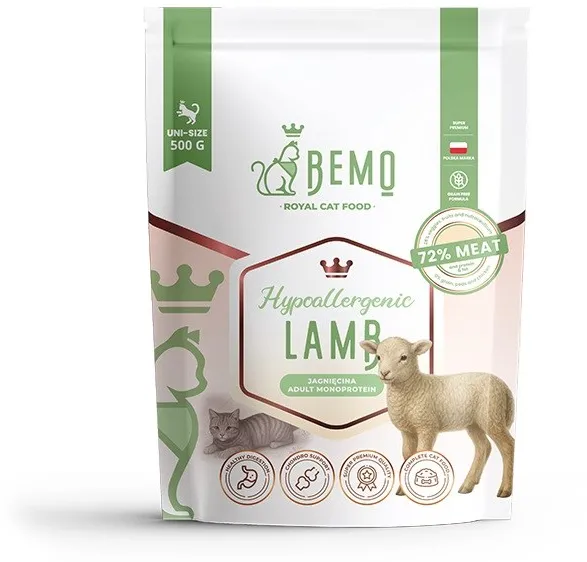 BEMO Cat Hypoallergenic Lamb - dry cat food - 500g